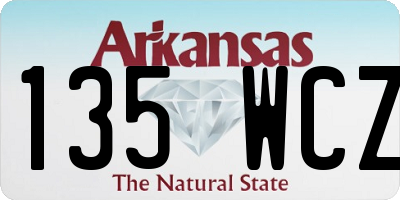 AR license plate 135WCZ