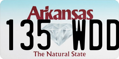 AR license plate 135WDD