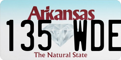 AR license plate 135WDE
