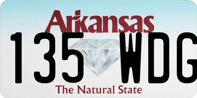 AR license plate 135WDG
