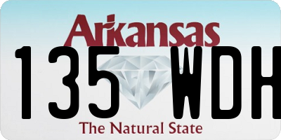 AR license plate 135WDH