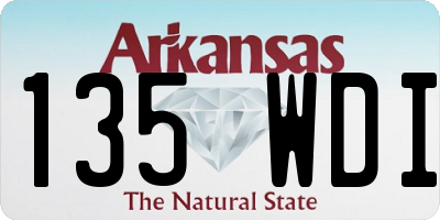 AR license plate 135WDI
