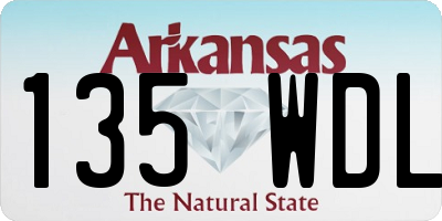 AR license plate 135WDL