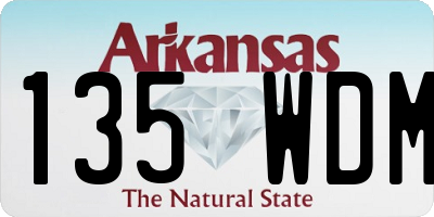 AR license plate 135WDM