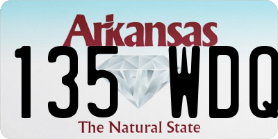 AR license plate 135WDQ