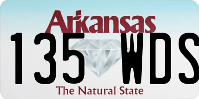 AR license plate 135WDS