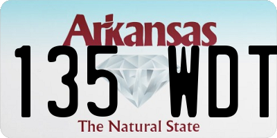 AR license plate 135WDT