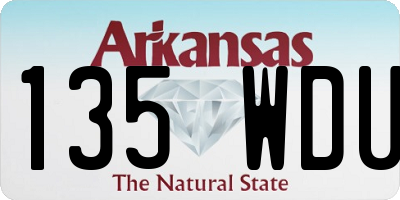 AR license plate 135WDU