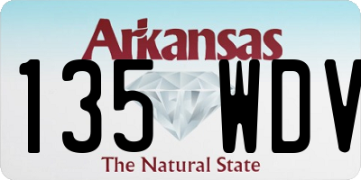AR license plate 135WDV
