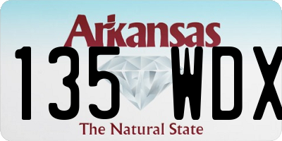 AR license plate 135WDX
