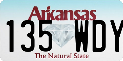 AR license plate 135WDY