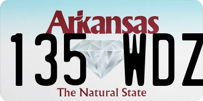 AR license plate 135WDZ