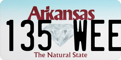 AR license plate 135WEE