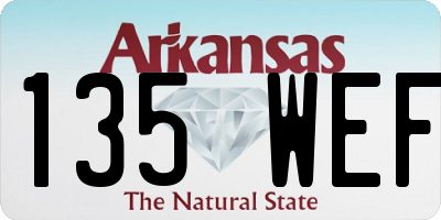 AR license plate 135WEF