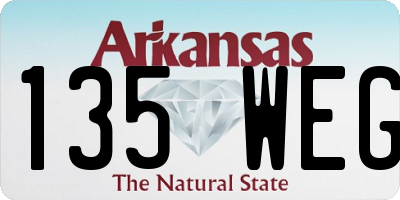 AR license plate 135WEG