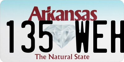 AR license plate 135WEH