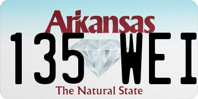 AR license plate 135WEI