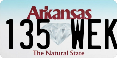 AR license plate 135WEK