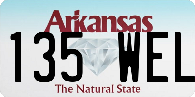 AR license plate 135WEL