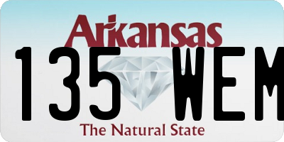 AR license plate 135WEM