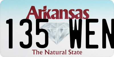 AR license plate 135WEN