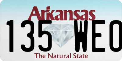 AR license plate 135WEO