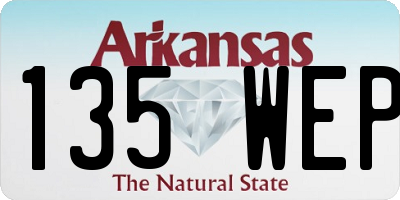 AR license plate 135WEP