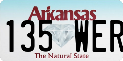 AR license plate 135WER