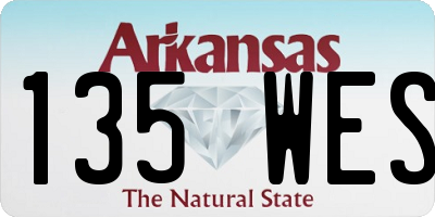 AR license plate 135WES
