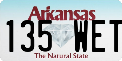 AR license plate 135WET