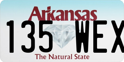 AR license plate 135WEX