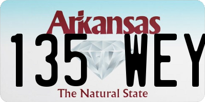 AR license plate 135WEY