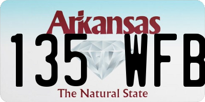AR license plate 135WFB