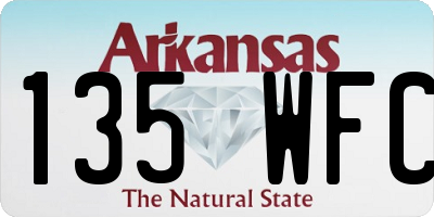 AR license plate 135WFC