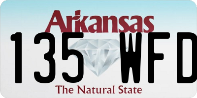 AR license plate 135WFD