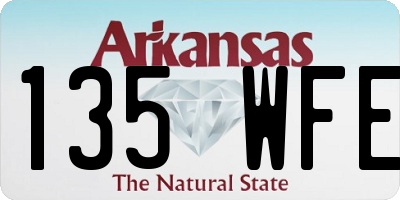 AR license plate 135WFE