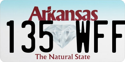 AR license plate 135WFF