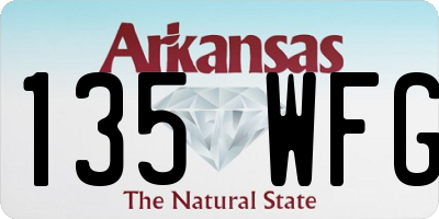 AR license plate 135WFG