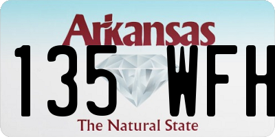 AR license plate 135WFH