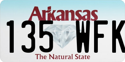 AR license plate 135WFK