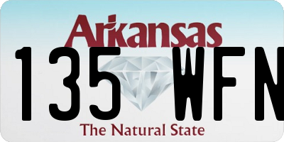AR license plate 135WFN
