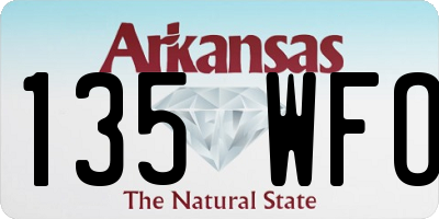 AR license plate 135WFO