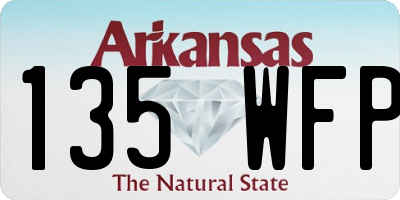 AR license plate 135WFP