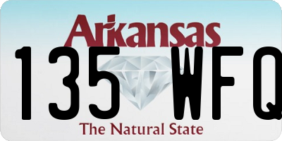 AR license plate 135WFQ