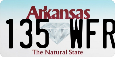 AR license plate 135WFR