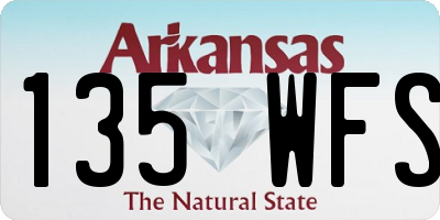 AR license plate 135WFS