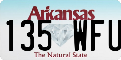 AR license plate 135WFU