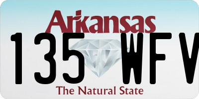 AR license plate 135WFV