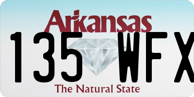 AR license plate 135WFX