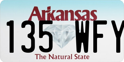 AR license plate 135WFY